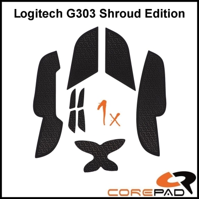 Corepad Soft Grips #717 noir Logitech G303 Shroud Edition